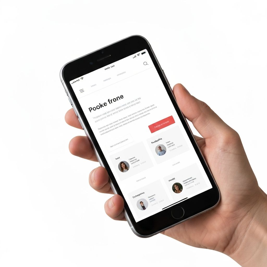 Mobile-first website design on iPhone