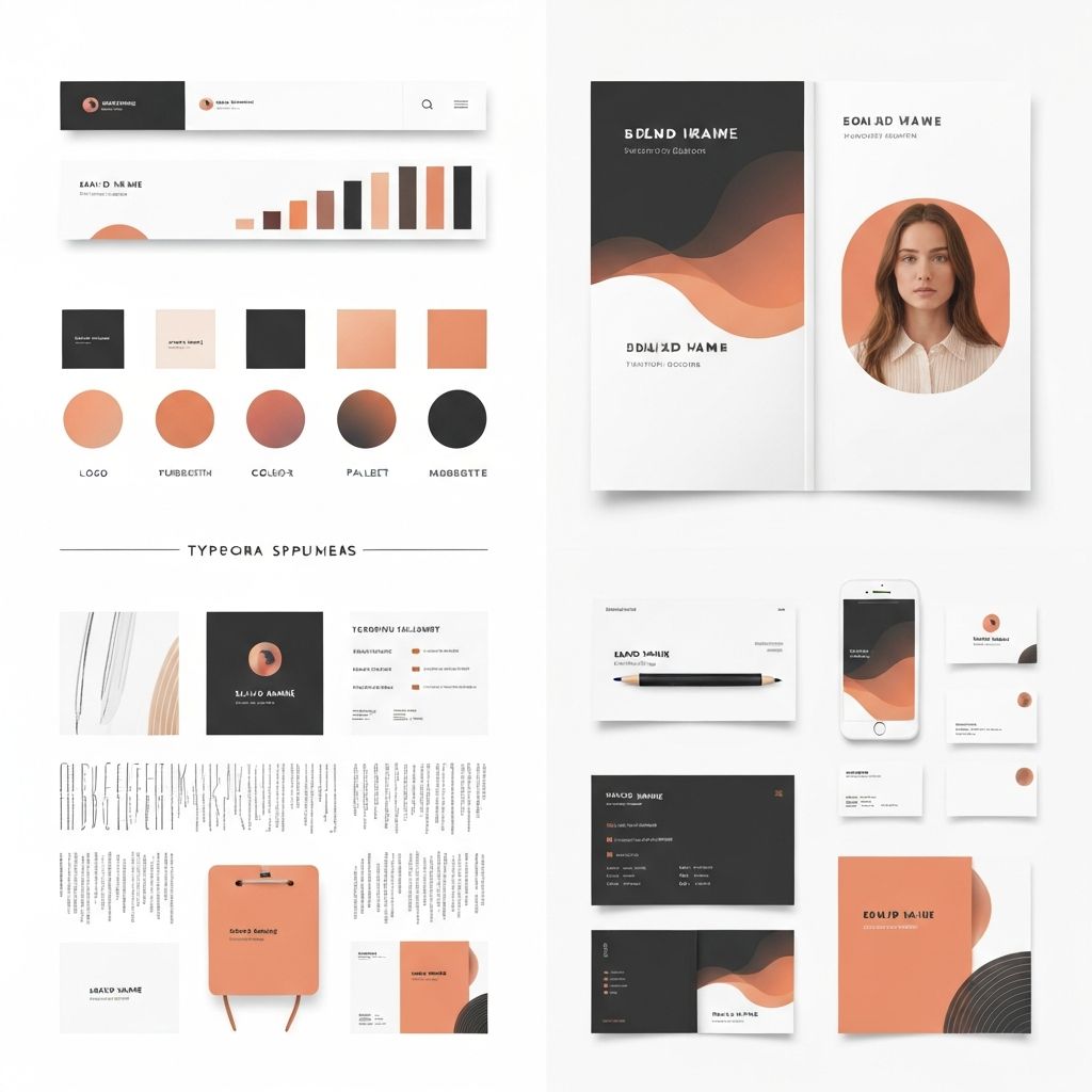 Brand identity design system mockup