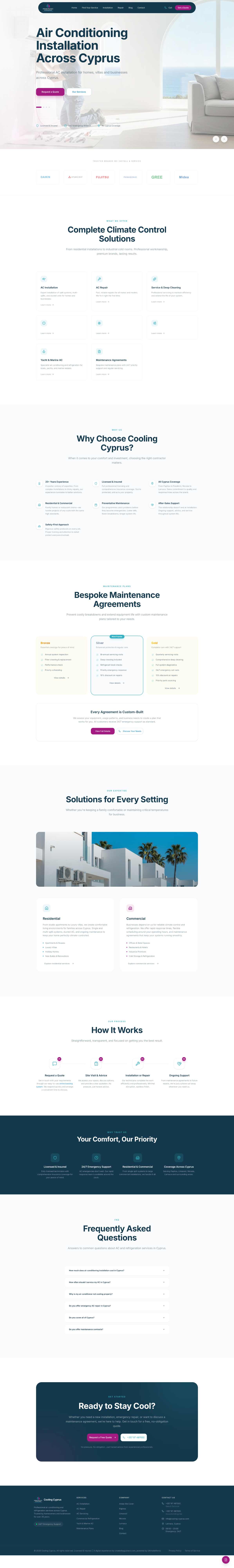 Cooling Cyprus - HVAC Services website design by UltimateWorkz