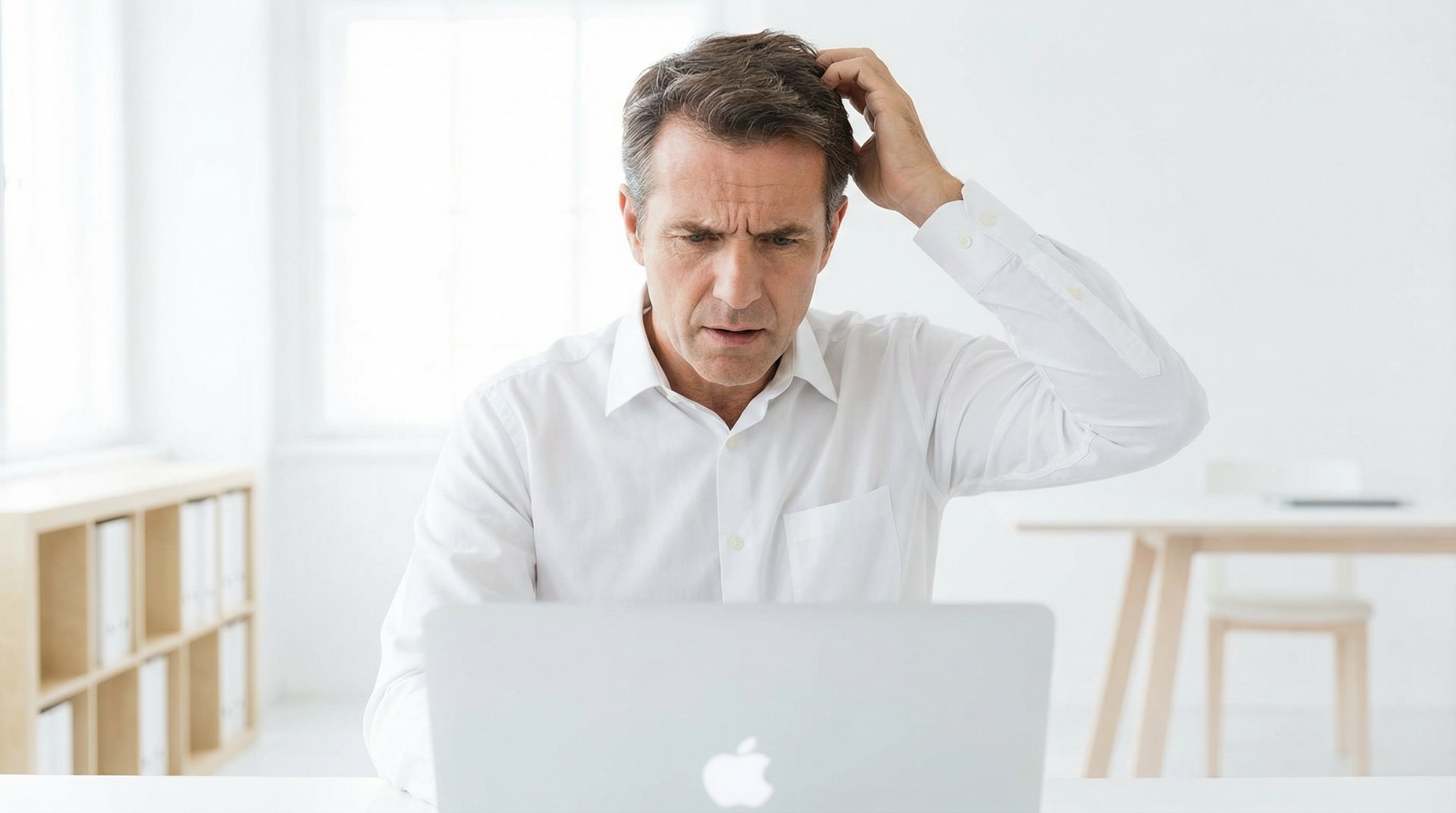 Frustrated Cyprus business owner without a website losing customers