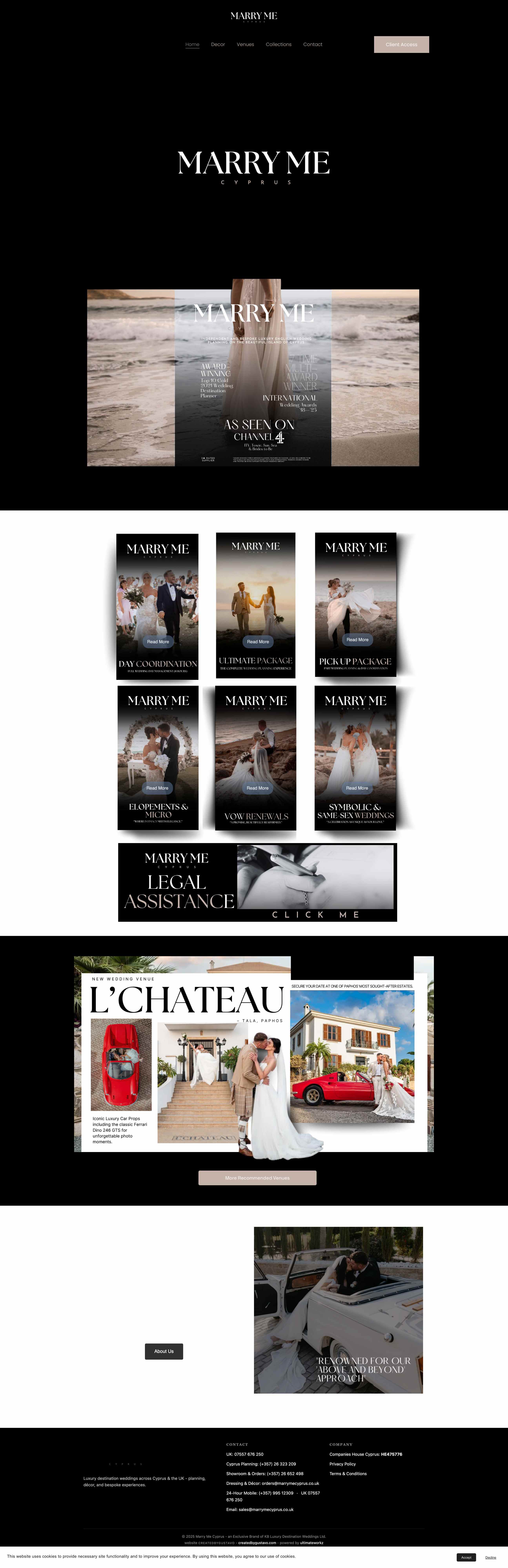 Marry Me Cyprus - Wedding Planning website design by UltimateWorkz